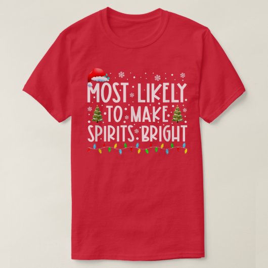 Meest waarschijnlijk maakt het spiritten schittere t-shirt (Design voorkant)
