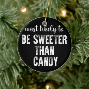 Meest Waarschijnlijk Milder Dan Candy Halloween Keramisch Ornament