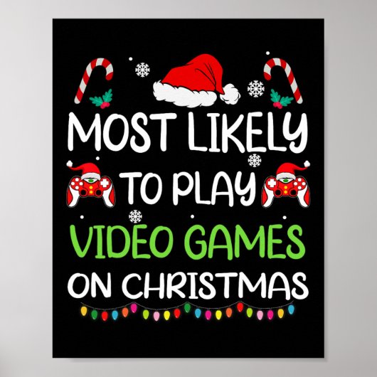 Meest Waarschijnlijk Naar Videogames Kerstmis Fami Poster (Voorkant)