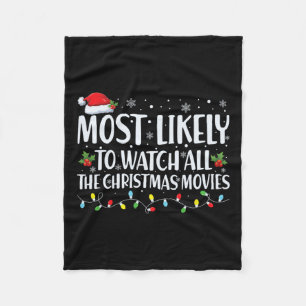 Meest waarschijnlijk om alle kerstfilms te kijken fleece deken