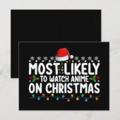 Meest waarschijnlijk om anime te kijken op Kerstmi Briefkaart (Voorkant / Achterkant)