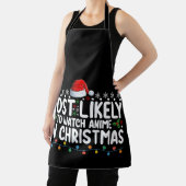 Meest waarschijnlijk om anime te kijken op Kerstmi Schort (Insitu)