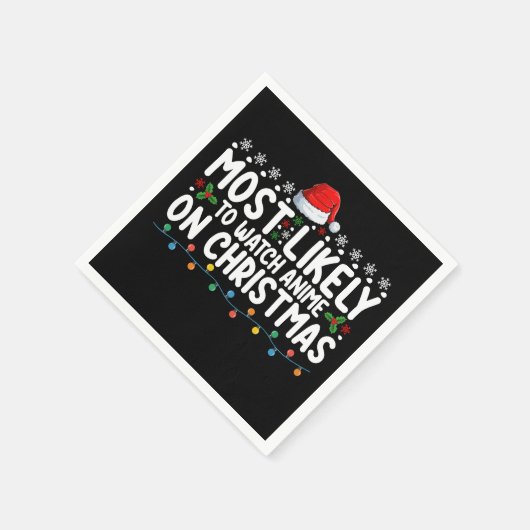 Meest waarschijnlijk om anime te kijken op Kerstmi Servet (Hoek)