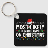 Meest waarschijnlijk om anime te kijken op Kerstmi Sleutelhanger (Voorkant)