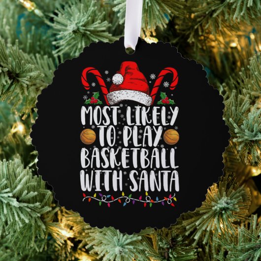 Meest waarschijnlijk om basketbal te spelen met Sa Ornament Kaart (Insitu (Drie))