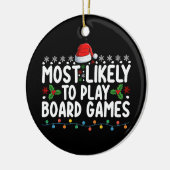 Meest waarschijnlijk om bordspellen te spelen Kers Keramisch Ornament (Links)