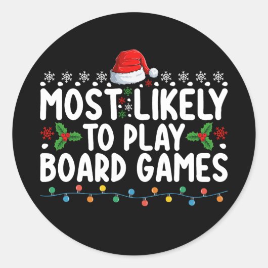 Meest waarschijnlijk om bordspellen te spelen Kers Ronde Sticker (Voorkant)