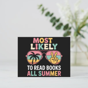 Meest Waarschijnlijk Om De Hele Zomer Boeken Te Le Briefkaart