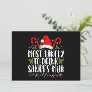 Meest waarschijnlijk om de kerstman van de kerstma kaart