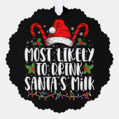 Meest waarschijnlijk om de kerstman van de kerstma ornament kaart (Voorkant)