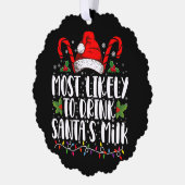 Meest waarschijnlijk om de kerstman van de kerstma ornament kaart (Links)