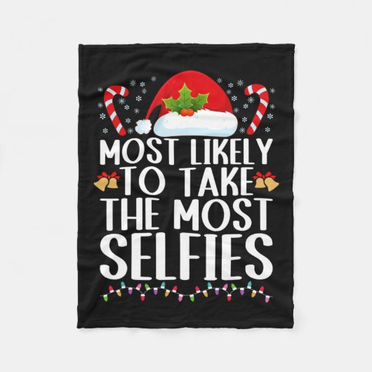 Meest waarschijnlijk om de meest selfies familie c fleece deken (Voorkant)