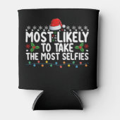 Meest waarschijnlijk om de meest selfies kersthol  blikjeskoeler (Voorkant)