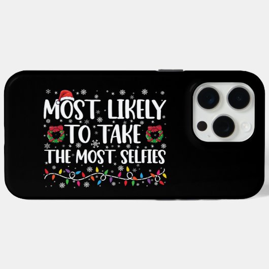 Meest waarschijnlijk om de meest selfies Kerstmis  Case-Mate iPhone Case (Achterkant (horizontaal))