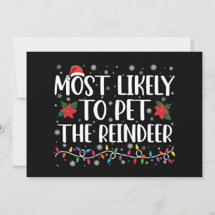 Meest Waarschijnlijk Om De Rendieren Kerst Familie Kaart