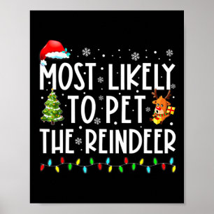Meest waarschijnlijk om de rendieren leuk kerst te poster
