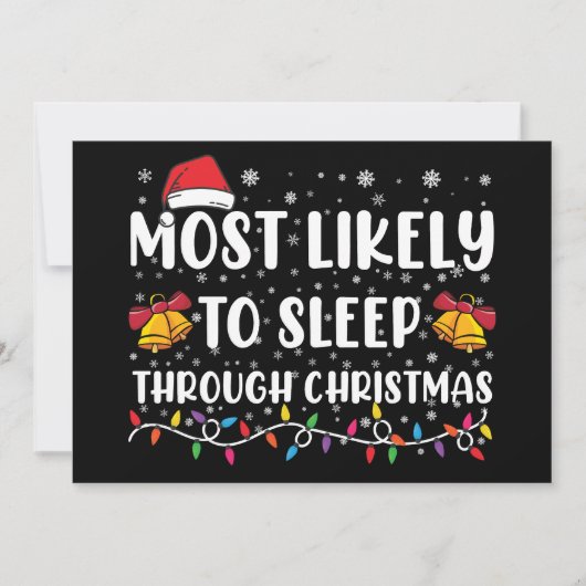 Meest waarschijnlijk om door kerstfeestdagen te sl kaart (Voorkant)