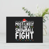 Meest waarschijnlijk om een sneeuwbal gevecht Kers Kaart (Staand voorkant)