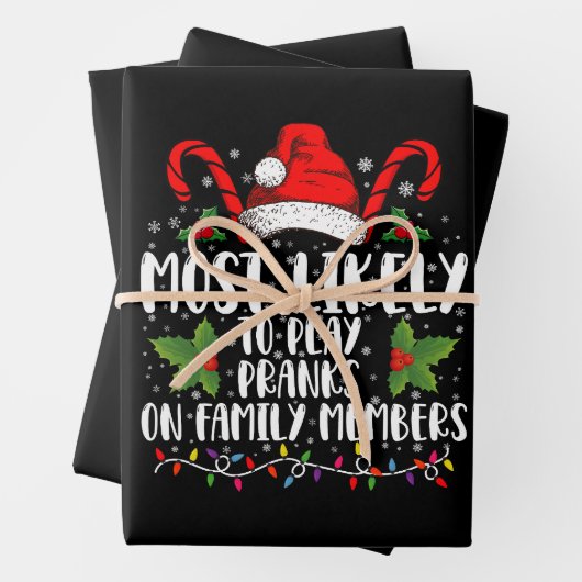 Meest waarschijnlijk om grappen te spelen op famil inpakpapier vel (In situ)