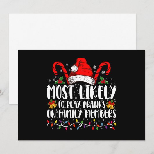 Meest waarschijnlijk om grappen te spelen op famil kaart (Voorkant / Achterkant)