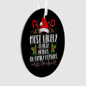 Meest waarschijnlijk om grappen te spelen op famil ornament (voorkant)