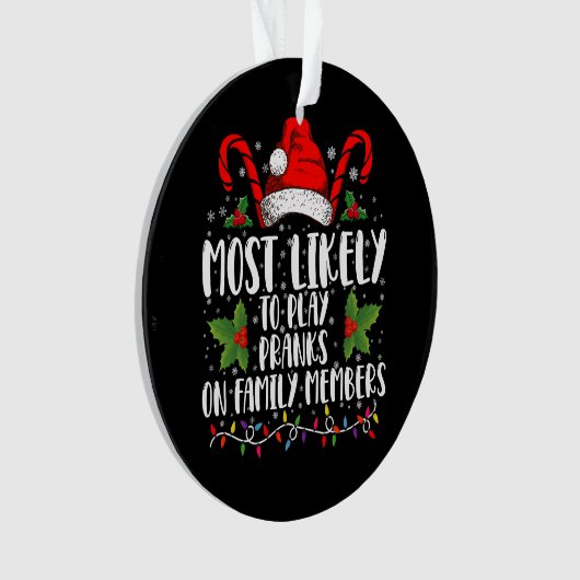 Meest waarschijnlijk om grappen te spelen op famil ornament (voorkant)