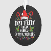 Meest waarschijnlijk om grappen te spelen op famil ornament (voorkant)