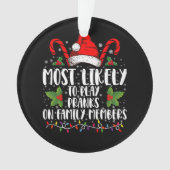 Meest waarschijnlijk om grappen te spelen op famil ornament (voorkant)