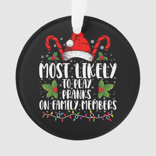 Meest waarschijnlijk om grappen te spelen op famil ornament (voorkant)