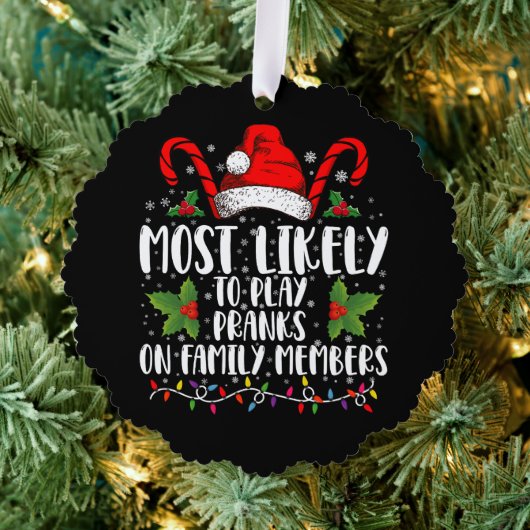 Meest waarschijnlijk om grappen te spelen op famil ornament kaart (Insitu (Drie))