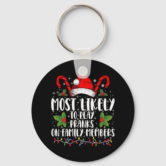 Meest waarschijnlijk om grappen te spelen op famil sleutelhanger (Voorkant)