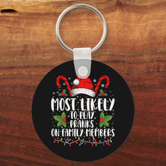 Meest waarschijnlijk om grappen te spelen op famil sleutelhanger (Voorkant)