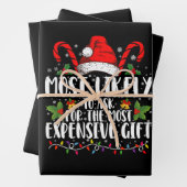 Meest waarschijnlijk om het duurste cadeau te vrag inpakpapier vel (In situ)