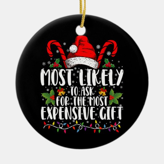 Meest waarschijnlijk om het duurste cadeau te vrag keramisch ornament (Voorkant)