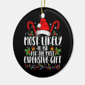 Meest waarschijnlijk om het duurste cadeau te vrag keramisch ornament (Links)