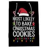 Meest waarschijnlijk om kerstkoekjes te bakken Fun Medium Cadeauzakje (Voorkant)