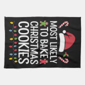 Meest waarschijnlijk om kerstkoekjes te bakken Fun Theedoek (Horizontaal)