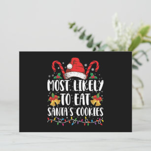 Meest Waarschijnlijk Om Kerstmannen Koekjes Te Ete Kaart