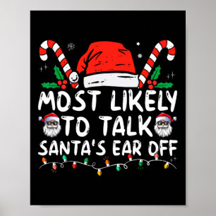 Meest waarschijnlijk om kerstman's oor van familie poster
