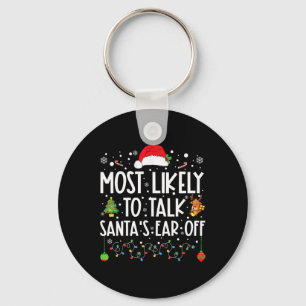 Meest waarschijnlijk om kerstman's oor van familie sleutelhanger