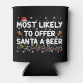 Meest waarschijnlijk om Santa een bier kerstverlic Blikjeskoeler (Voorkant)