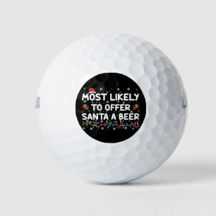 Meest waarschijnlijk om Santa een bier kerstverlic Golfballen