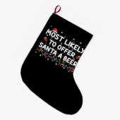 Meest waarschijnlijk om Santa een bier kerstverlic Grote Kerstsok (Voorkant (Hangend))