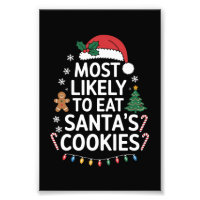 Meest waarschijnlijk om Santas Cookies Family Kers
