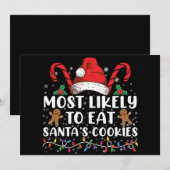 Meest waarschijnlijk om Santas Cookies Family Kers Kaart (Voorkant / Achterkant)