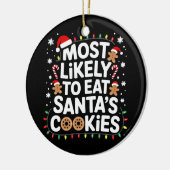 Meest waarschijnlijk om Santas Cookies Family Kers Keramisch Ornament (Links)