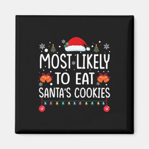 Meest waarschijnlijk om Santas Cookies Family Kers Magneet