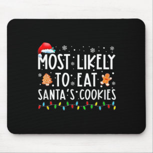 Meest waarschijnlijk om Santas Cookies Family Kers Muismat