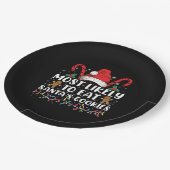 Meest waarschijnlijk om Santas Cookies Family Kers Papieren Bordje (Gekanteld)