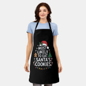 Meest waarschijnlijk om Santas Cookies Family Kers Schort (Gedragen)